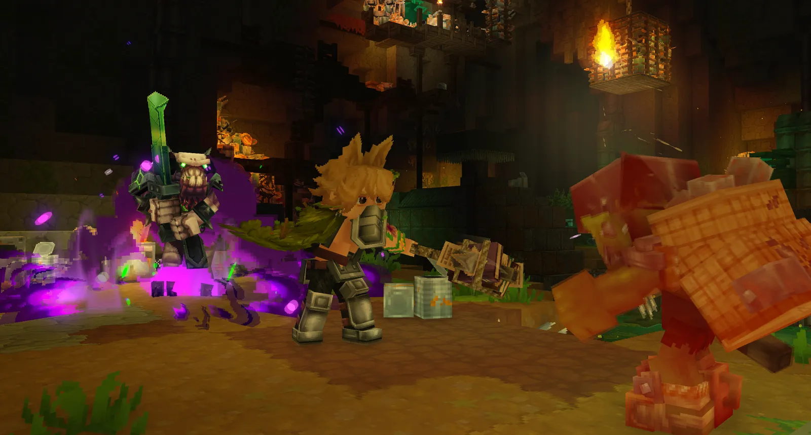 Hytale screenshot of the Goblin Breach world event, a portal into an unstable fragment of Orbis