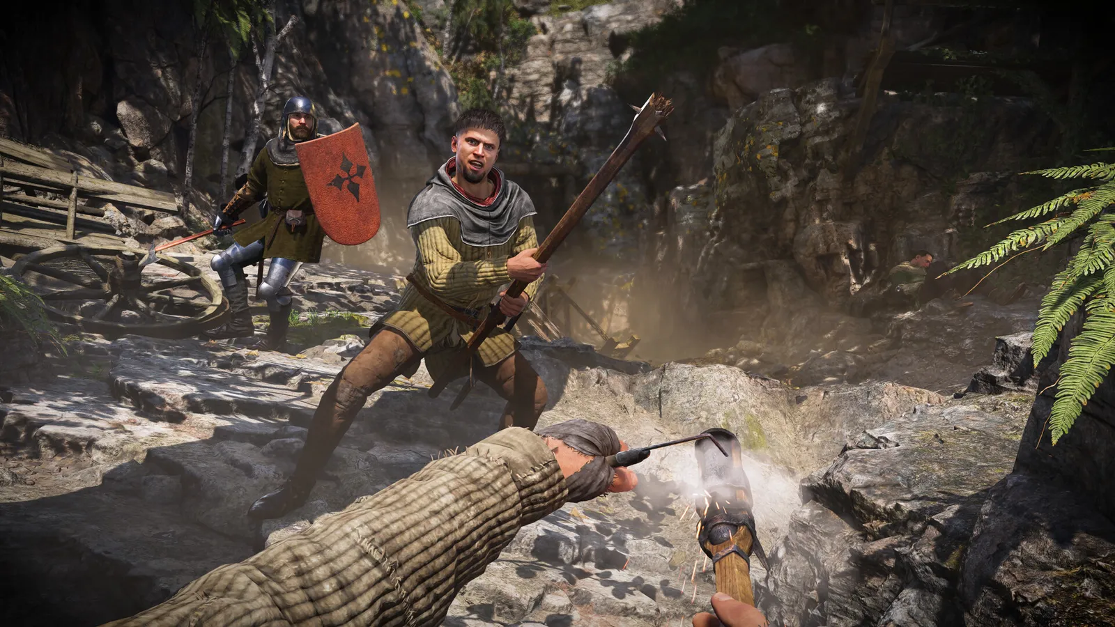 Official Steam screenshot from Kingdom Come: Deliverance II showing its first person medieval setting