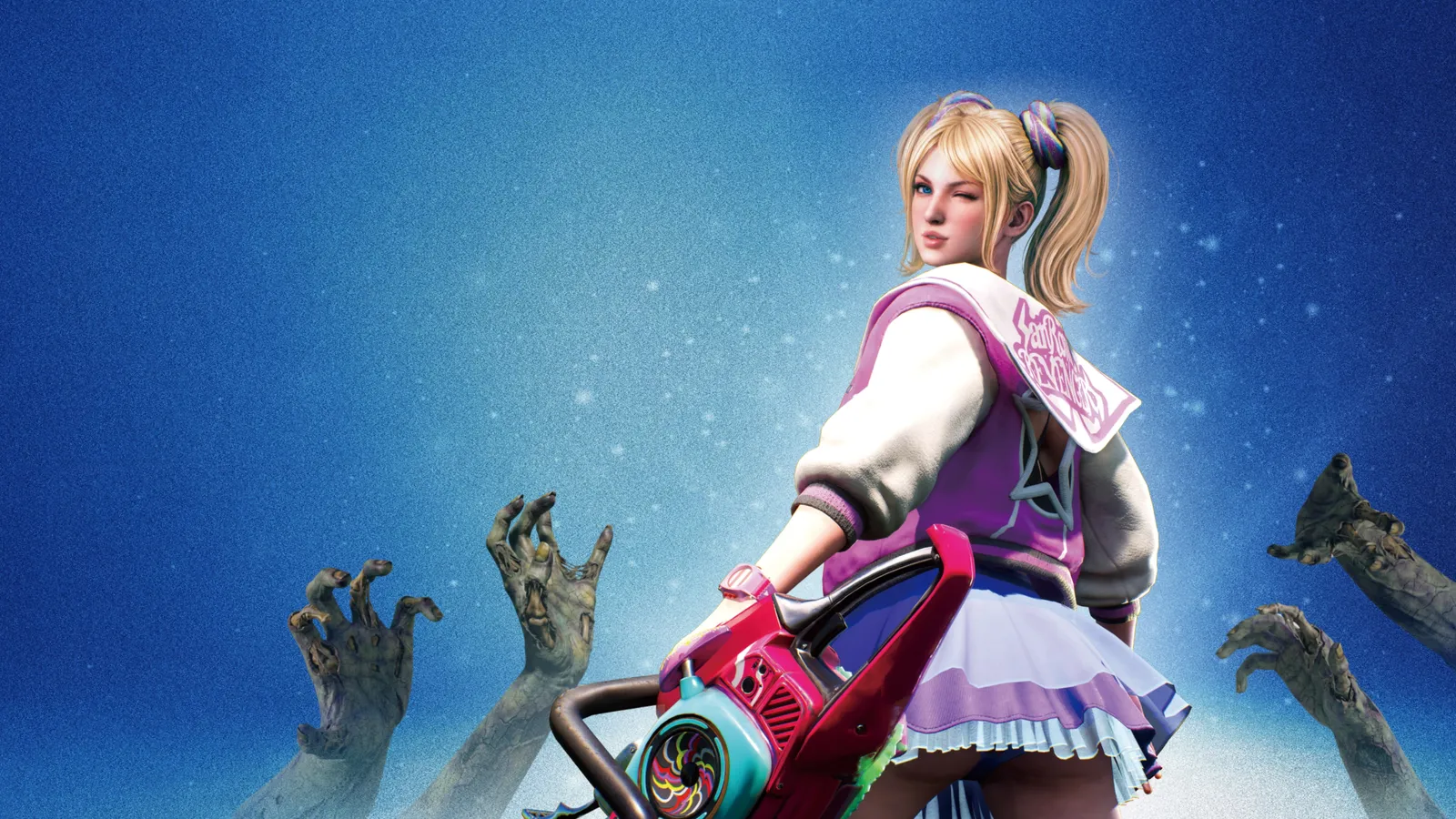 Lollipop Chainsaw 2 Back2Back key art showing Juliet in a new outfit