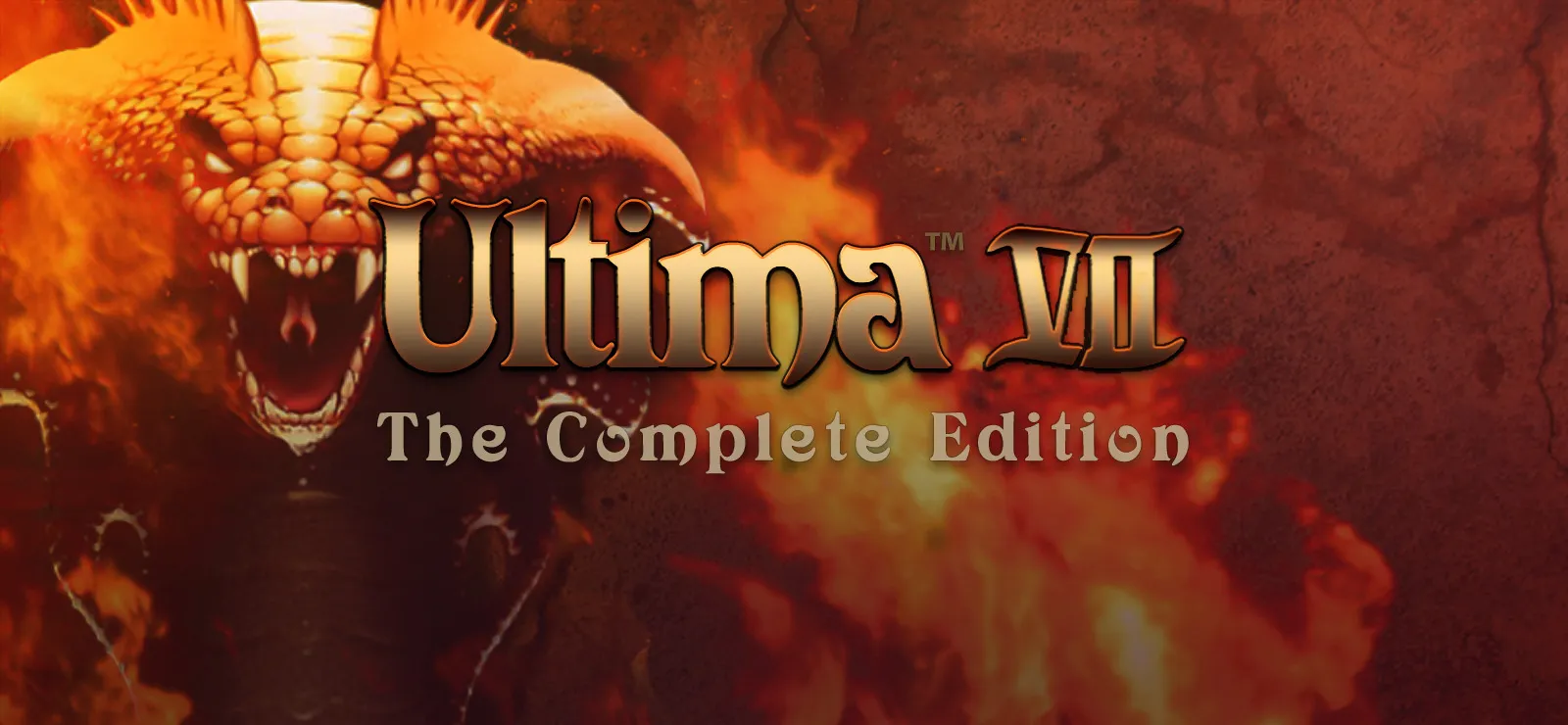 Ultima VII The Complete Edition banner showing the open world of Britannia from the GOG store listing