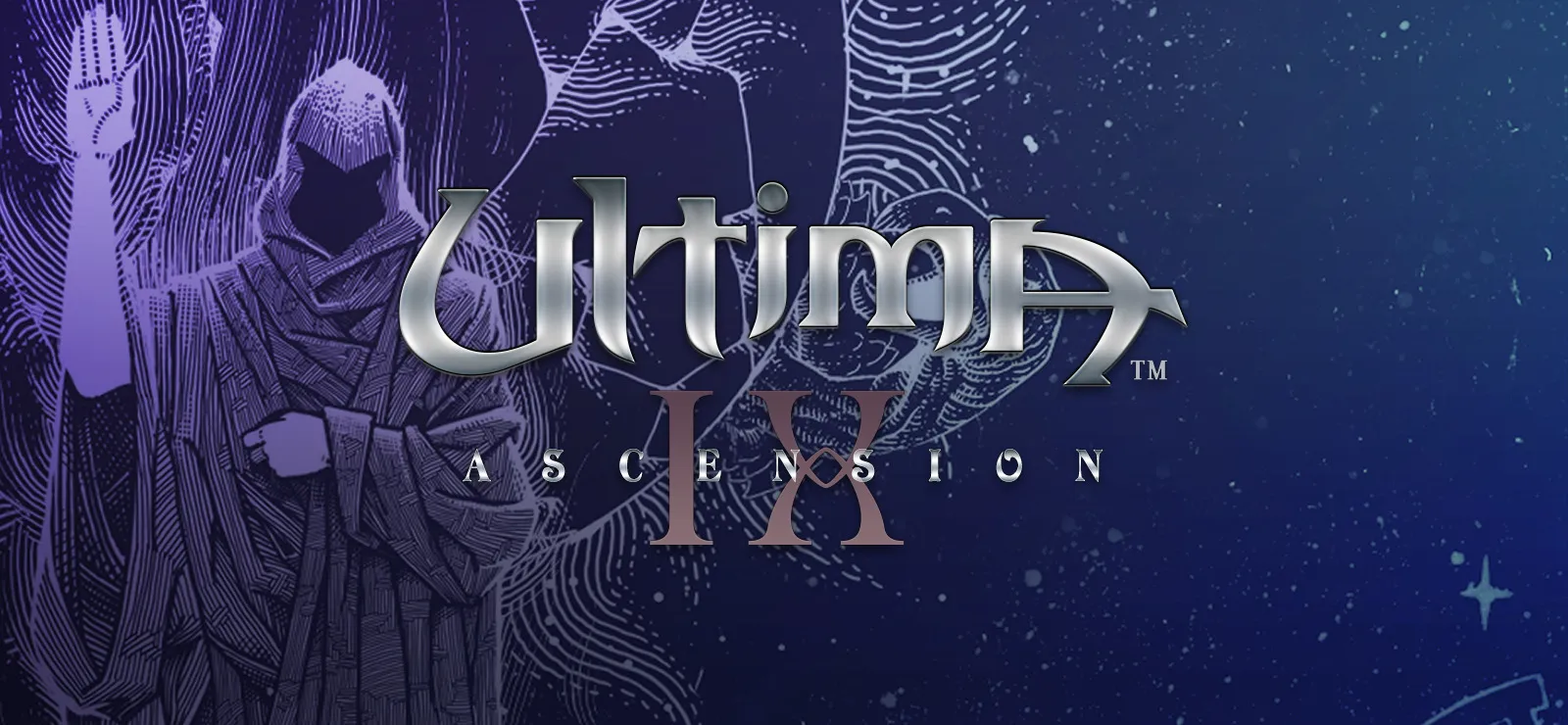 Ultima IX Ascension banner showing the 3D world of Britannia from the GOG store listing