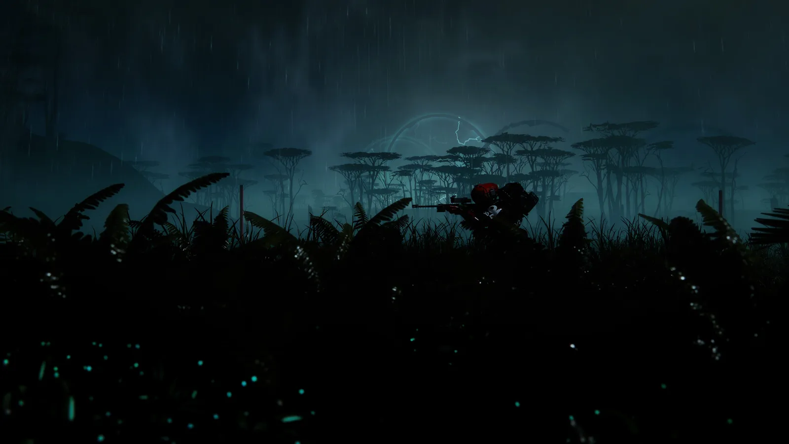 Marathon Season 2 Dire Marsh Night zone with darkness and Anomaly fog