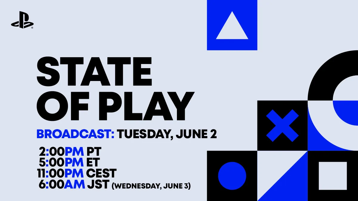 PlayStation State of Play June 2 2026 announcement banner