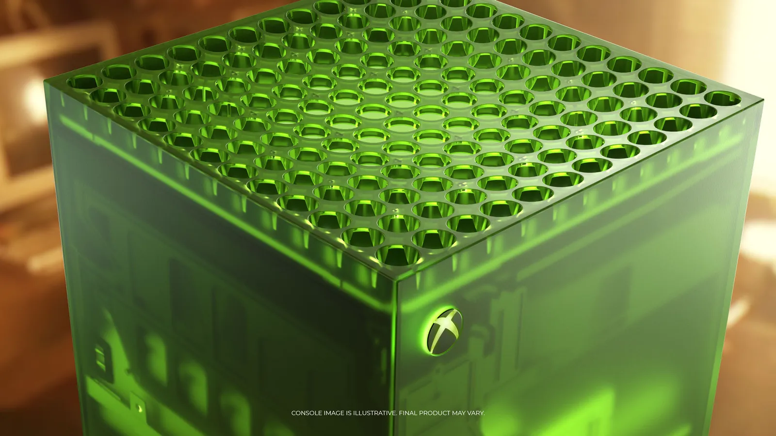 Xbox Series X 25th anniversary limited edition console in translucent green