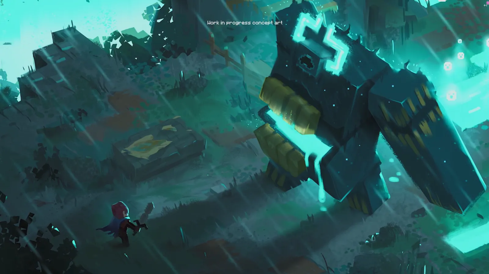 Minecraft Dungeons 2 Twisted Warden concept art from Mojang Studios