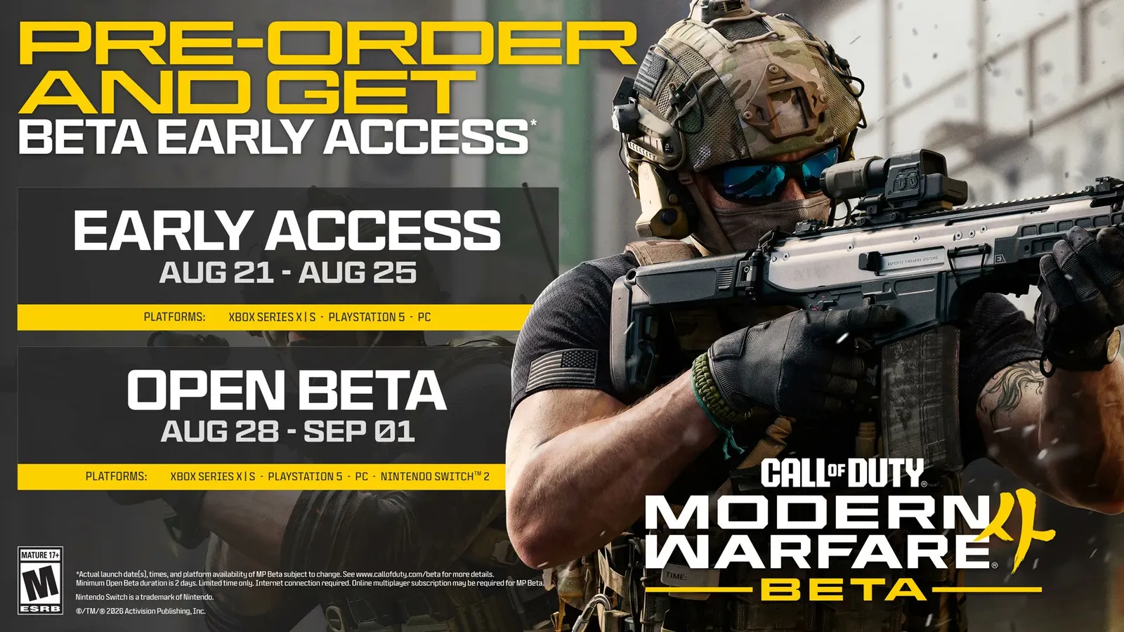 CharlieIntel side-by-side reveal of the Kill Block map for Modern Warfare 4 Beta Weekend 1 with pre-order access.