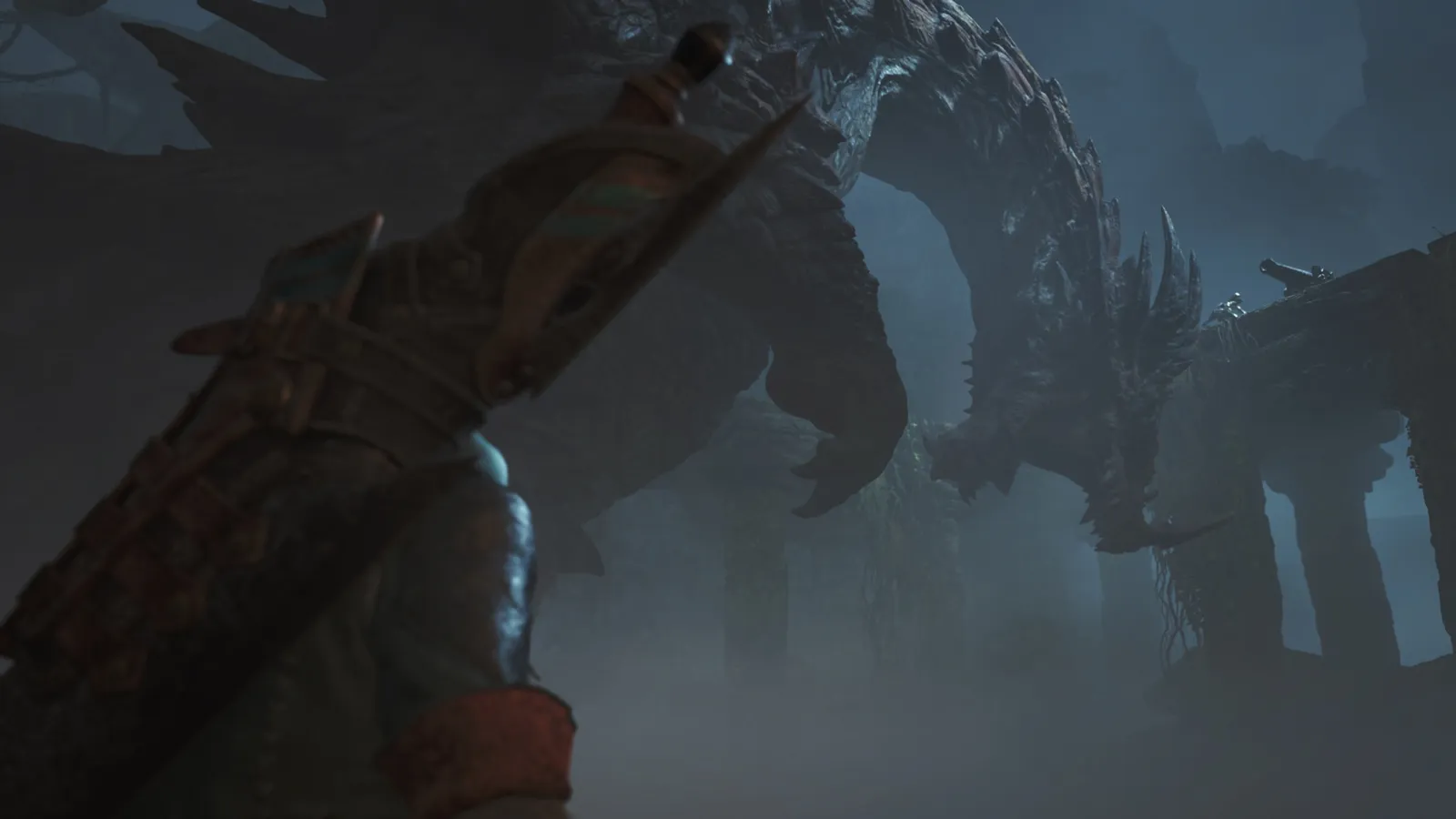 Capcom State of Play trailer still showing the Skybound Eyrie floating above the clouds in Monster Hunter Wilds Ascendance