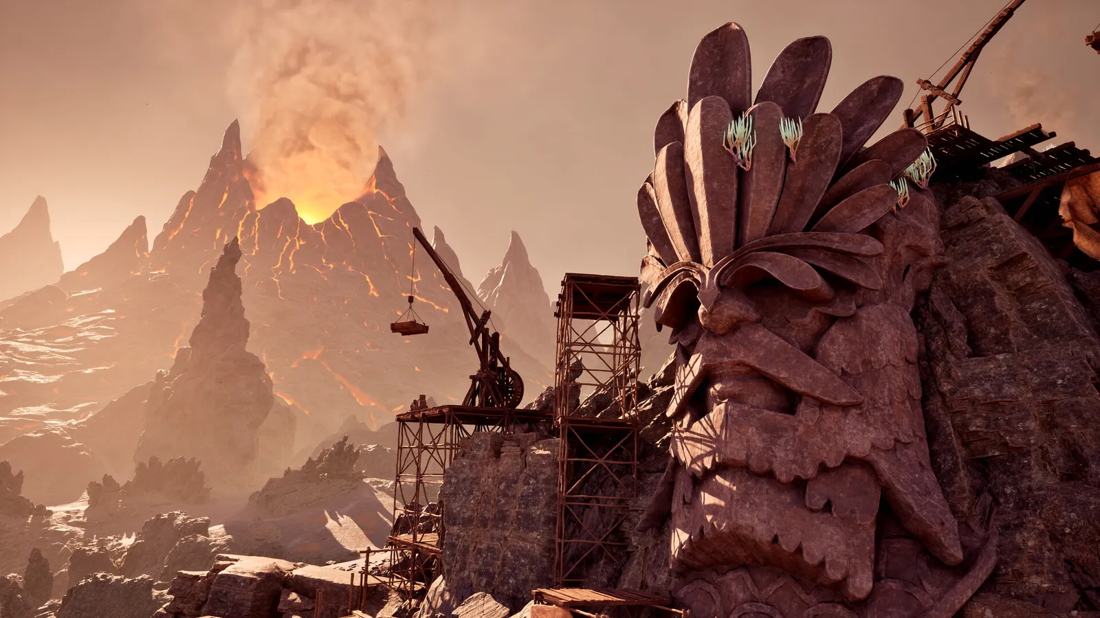 Avowed gameplay showing first-person combat in a fantasy environment developed by Obsidian Entertainment