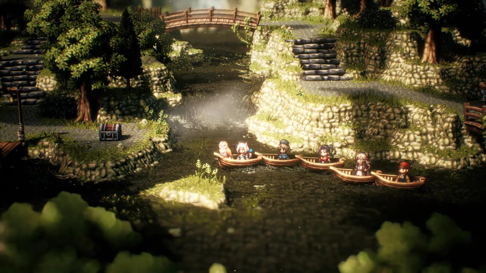 Octopath Traveler II HD-2D screenshot from the official Steam store page