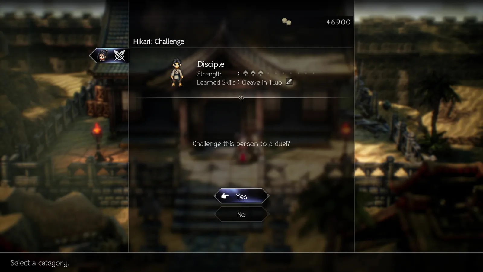 Octopath Traveler II town scene in the HD-2D art style from the official Steam store page