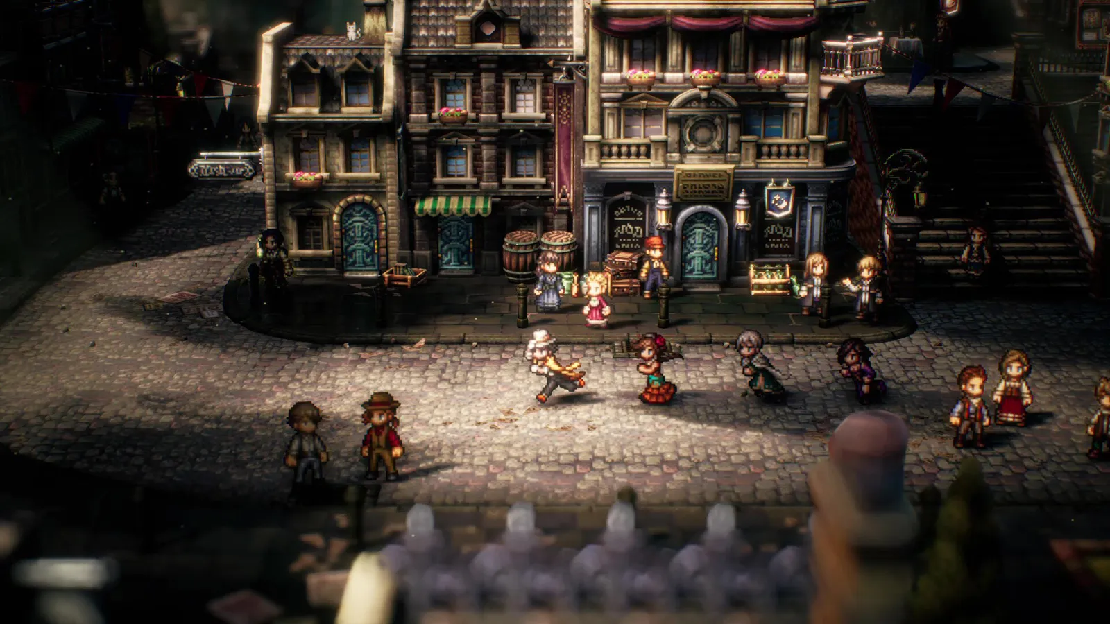 Octopath Traveler II battle screen from the official Steam store page