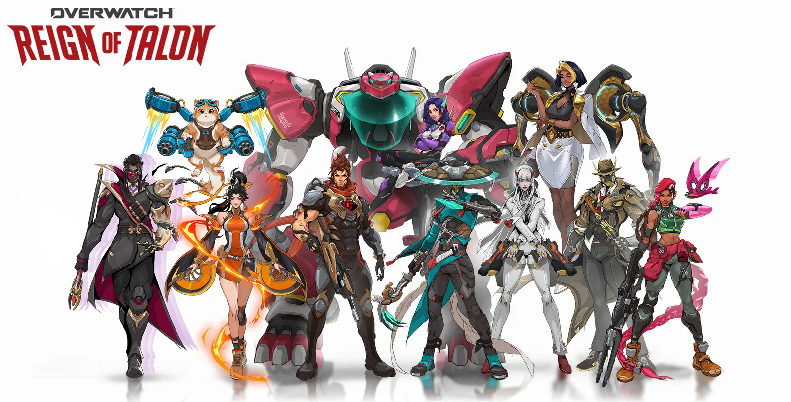Overwatch 2026 full hero roster lineup artwork revealed during the BlizzCon opening ceremony