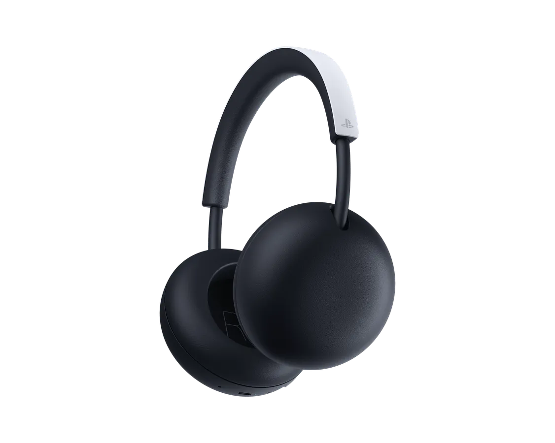 PlayStation Pulse Wireless Headset shown in white and midnight black