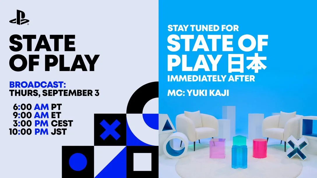 State of Play key art announcing the September 3 broadcast schedule with Final Fantasy VII Revelation