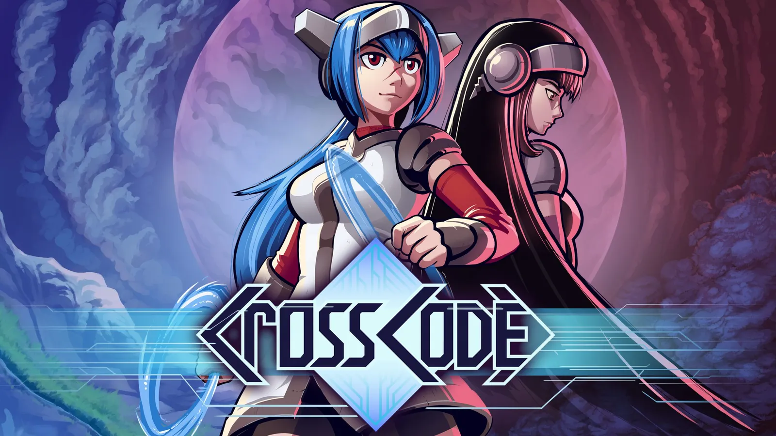 CrossCode 2D retro action RPG screenshot with colorful sci-fi environments
