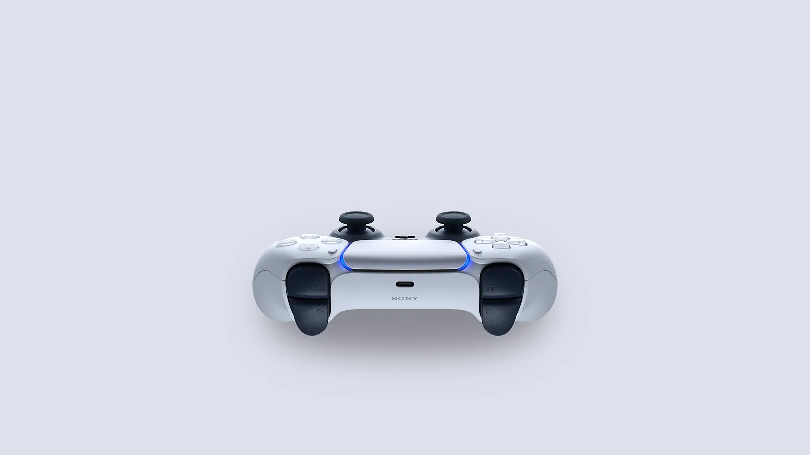 Official PlayStation render of a DualSense controller forming from its internal components