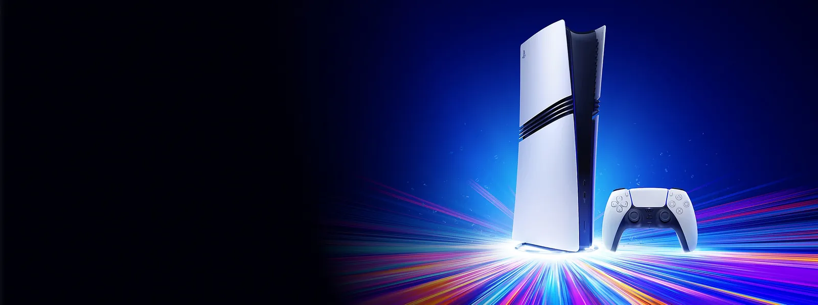 Official PlayStation 5 Pro promotional banner from the PlayStation website