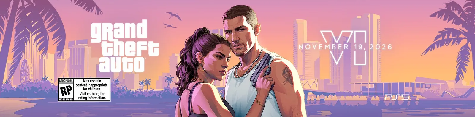 Grand Theft Auto VI official promotional image from PlayStation Blog