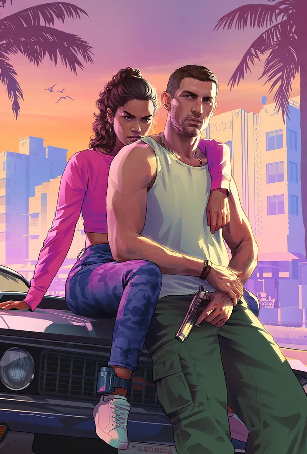 Still from the first official Grand Theft Auto VI trailer on the Rockstar Games website