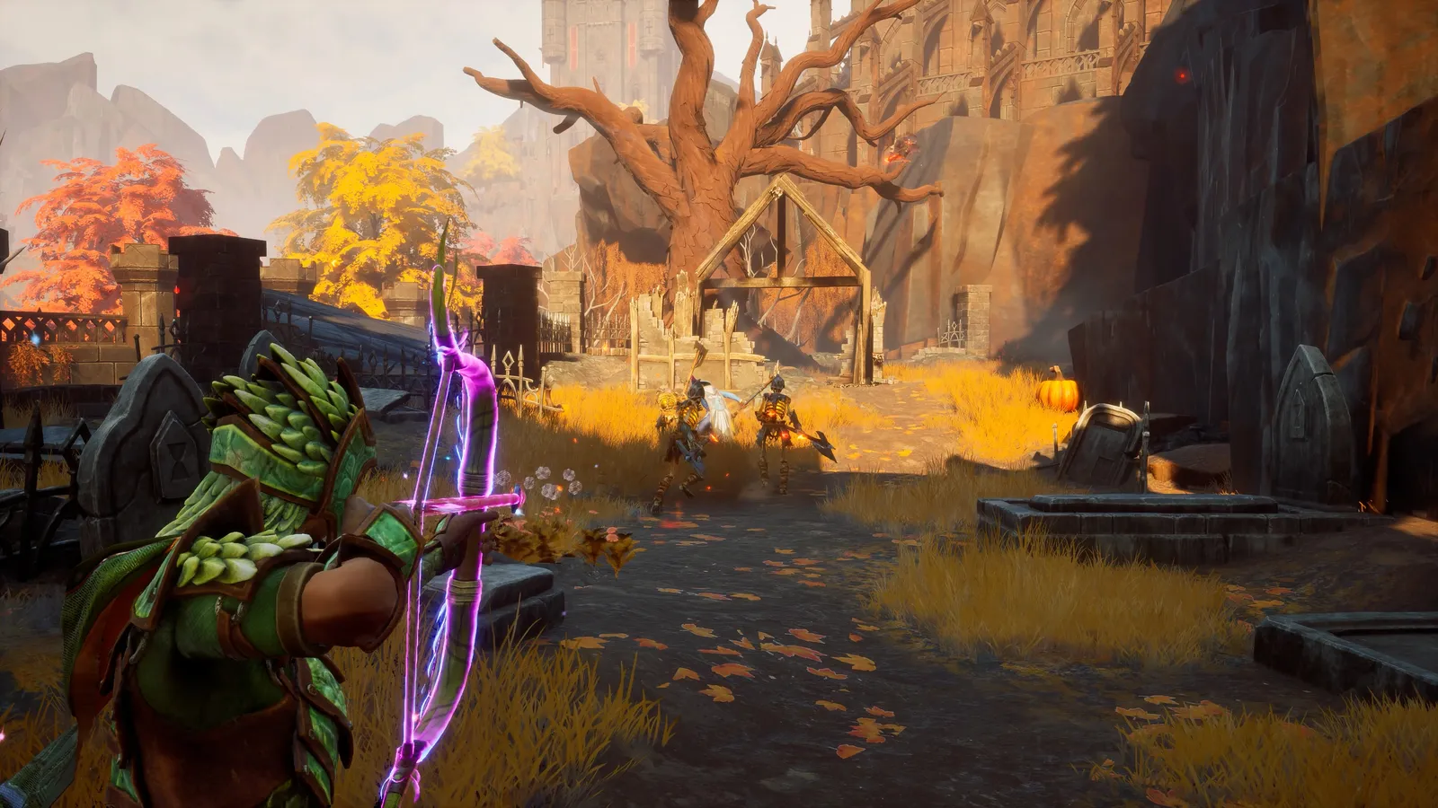 RuneScape Dragonwilds co-op multiplayer with four players exploring the wilds together facing dragon threats