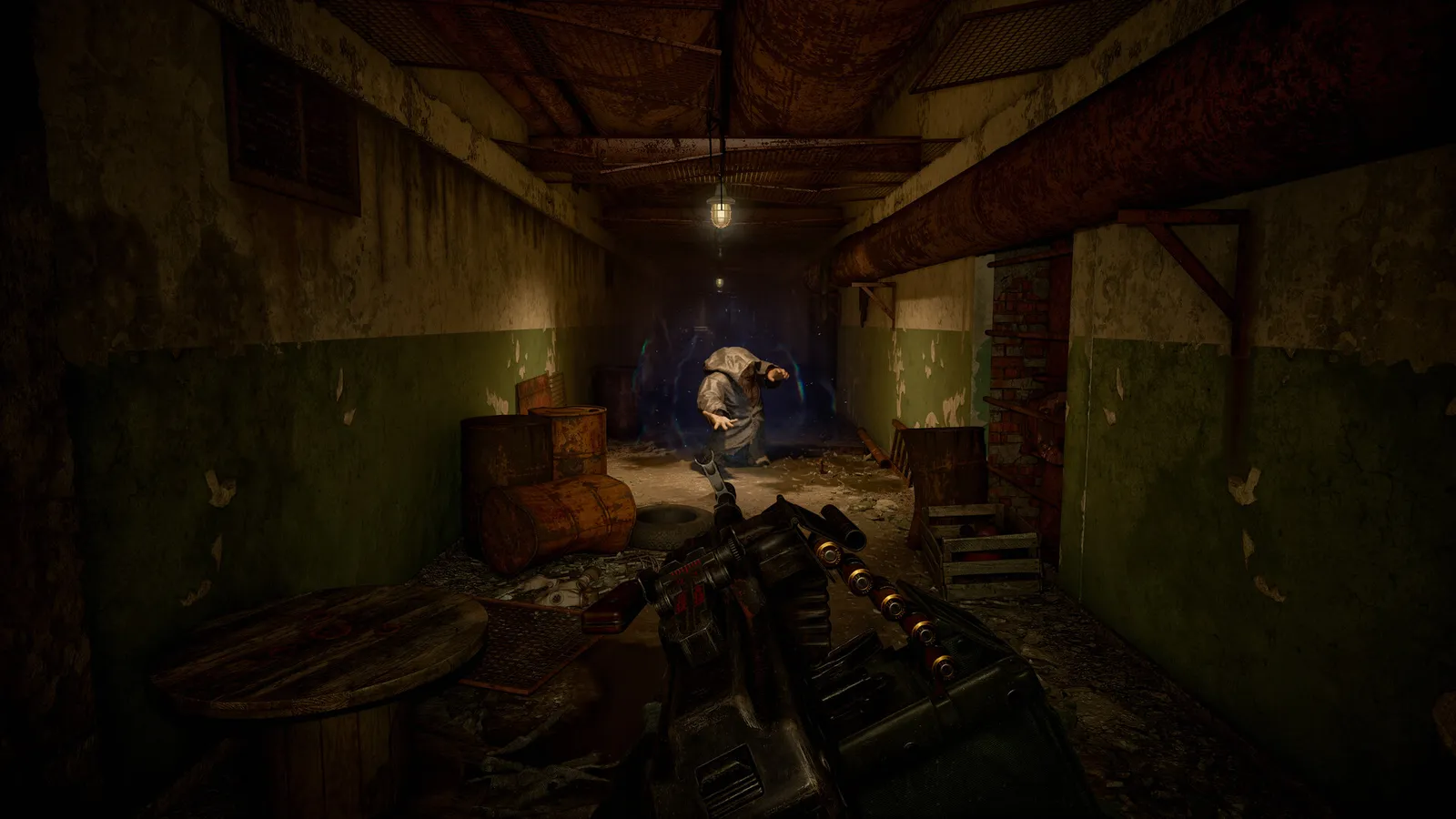Sun-drenched view of Pripyat with the reworked lighting and foliage from Unreal Engine 5.5.4 rendering.