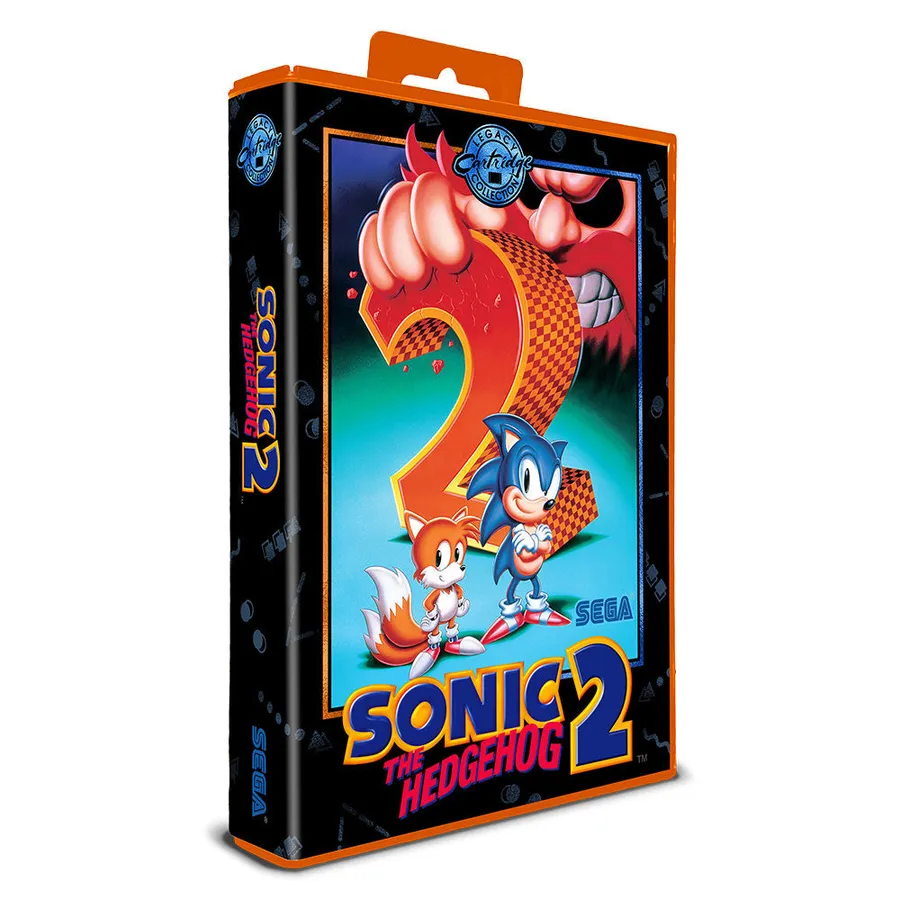 Sonic 2 35th Anniversary clamshell packaging with foil embellishments and instruction booklet