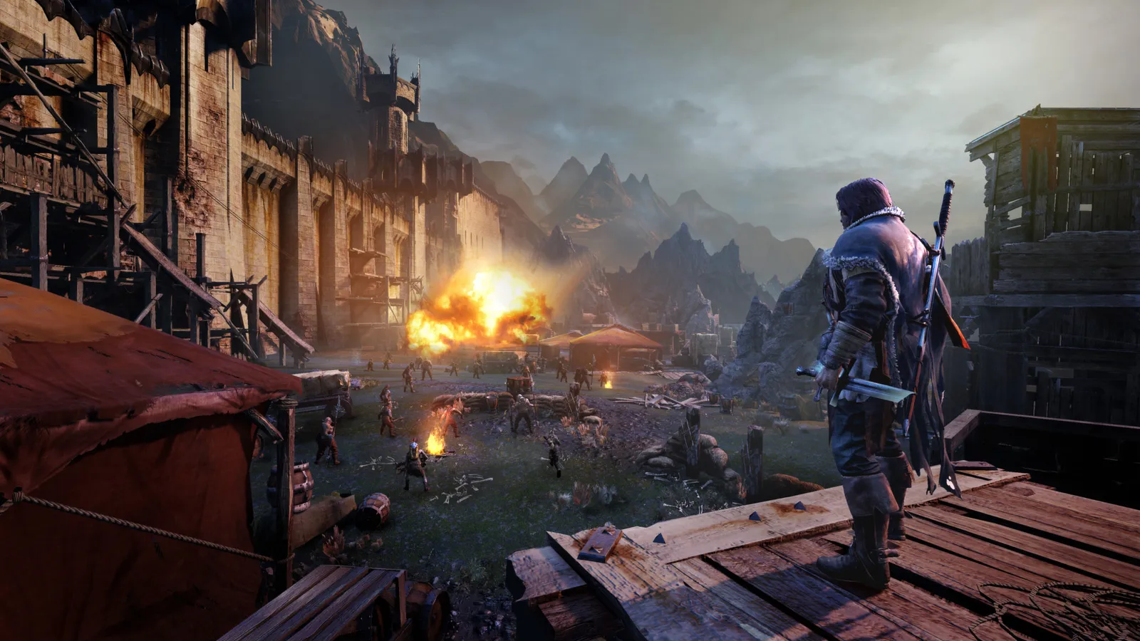 Official Steam screenshot from Middle-earth: Shadow of Mordor showing Talion in combat