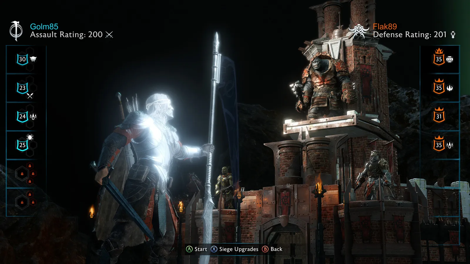 Official Steam screenshot from Middle-earth: Shadow of War showing a fortress battle