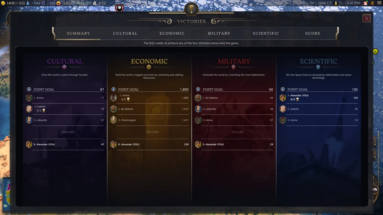 Sid Meier's Civilization VII strategic gameplay with an empire overview
