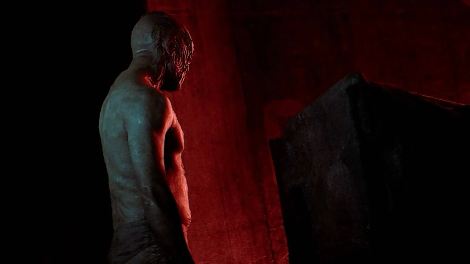 First-person view in Silent Hill Townfall showing a foggy St. Amelia street and a hostile figure ahead.