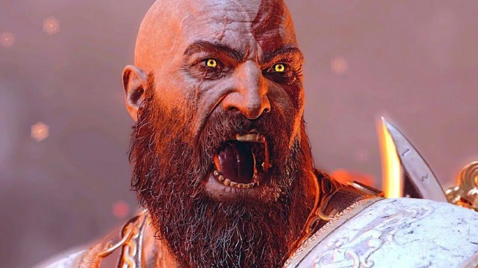 Kratos from the God of War series in a PlayStation first-party scene