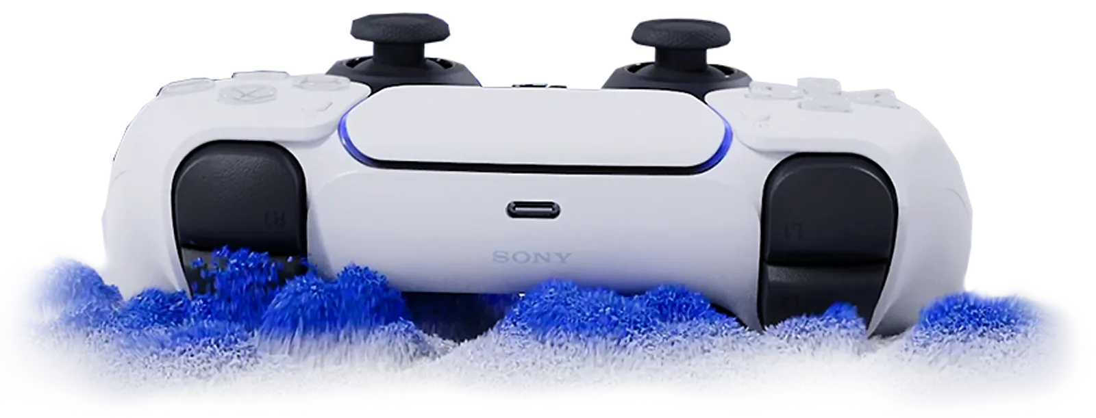 Official PlayStation graphic illustrating DualSense haptic feedback