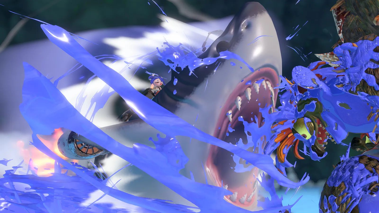 Splatoon Raiders screenshot from the June 30 Nintendo Direct showing island exploration and Salmonid encounters
