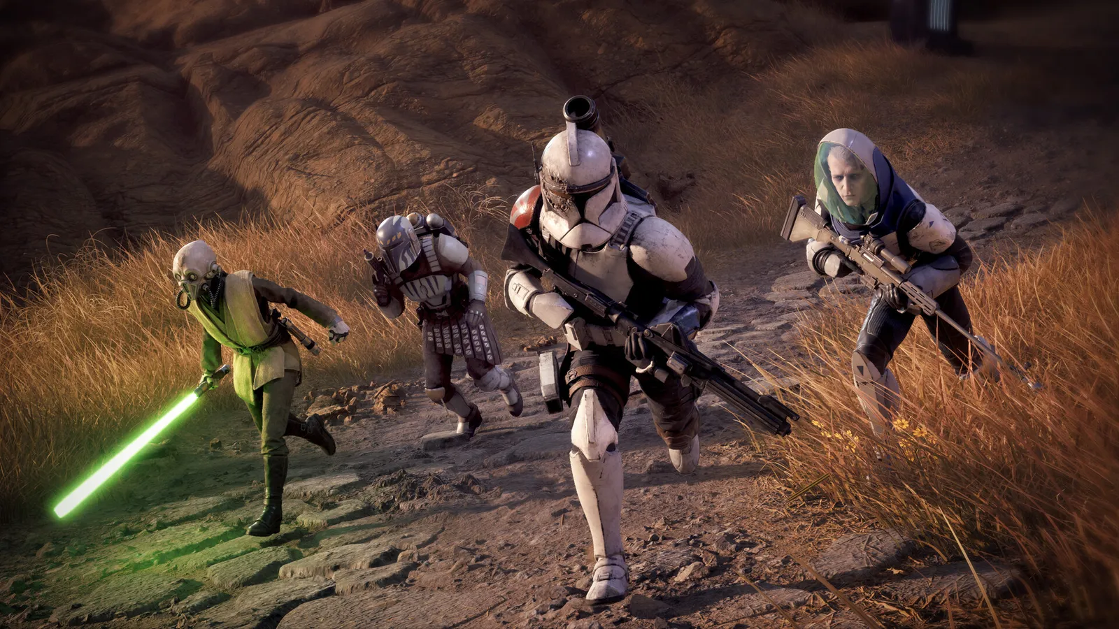 Star Wars Zero Company Clone Wars squad in tactical combat on a battlefield