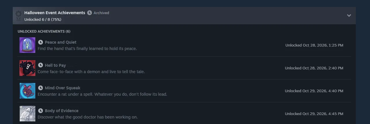 Steam Achievement Sets beta artwork from Valve's announcement showing the updated achievements page