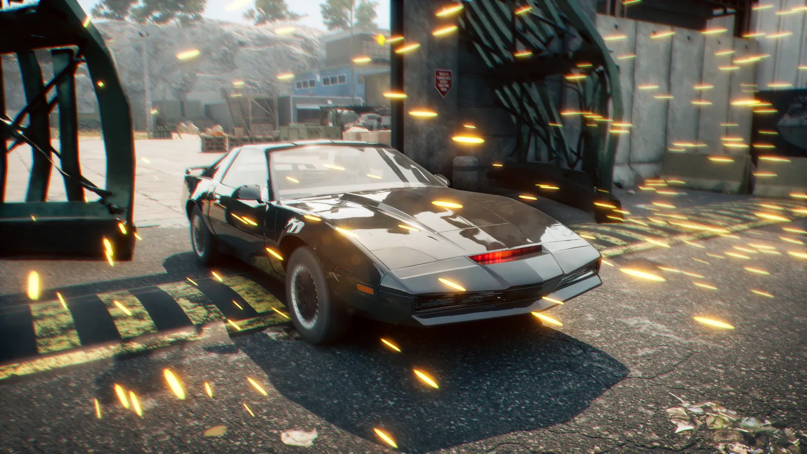 Stuntman Hollywood stunt run with smoke and crashing cars