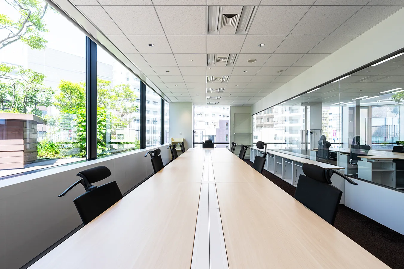 Another angle of the VS Studio interior showing meeting space and equipment