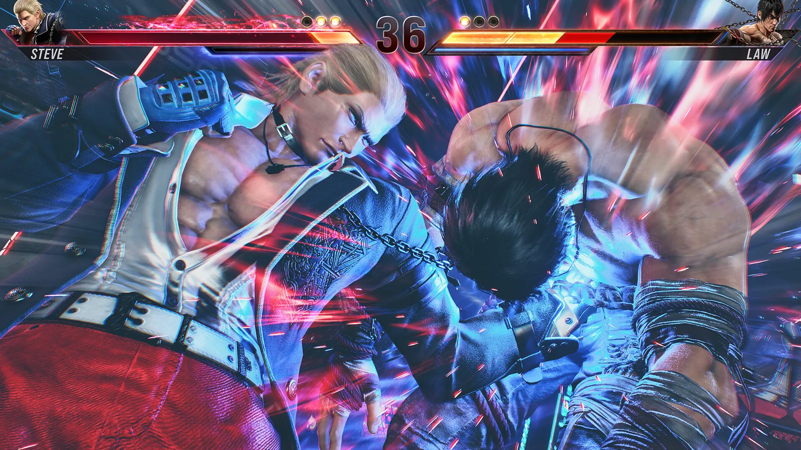 Tekken 8 gameplay screenshot showing fighters in a detailed arena environment