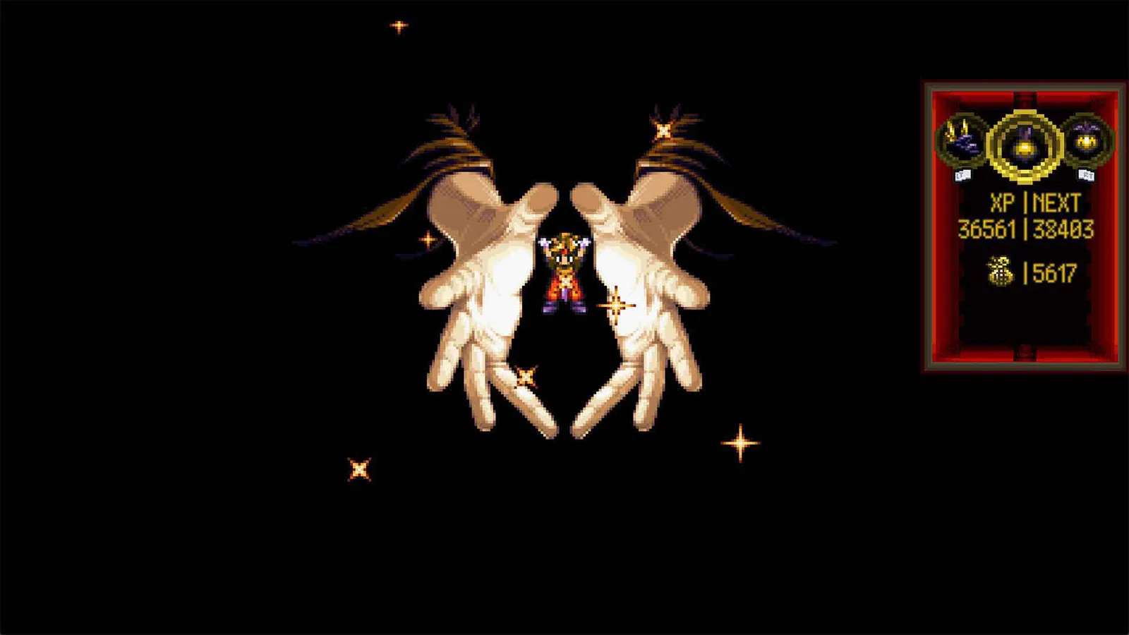 Terranigma Steam store screenshot showing the rebuilt SNES world and combat UI