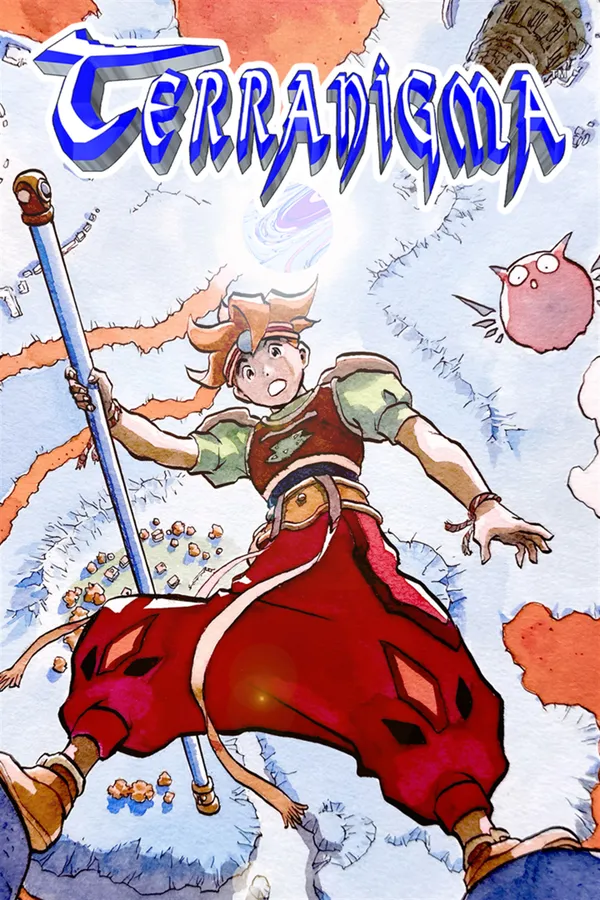 Terranigma Rebirth Xbox Store key art with the protagonist standing over the reawakening continent