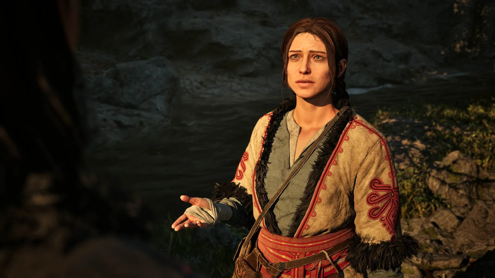 Coen facing a vrakhiri vampire in The Blood of Dawnwalker gameplay screenshot