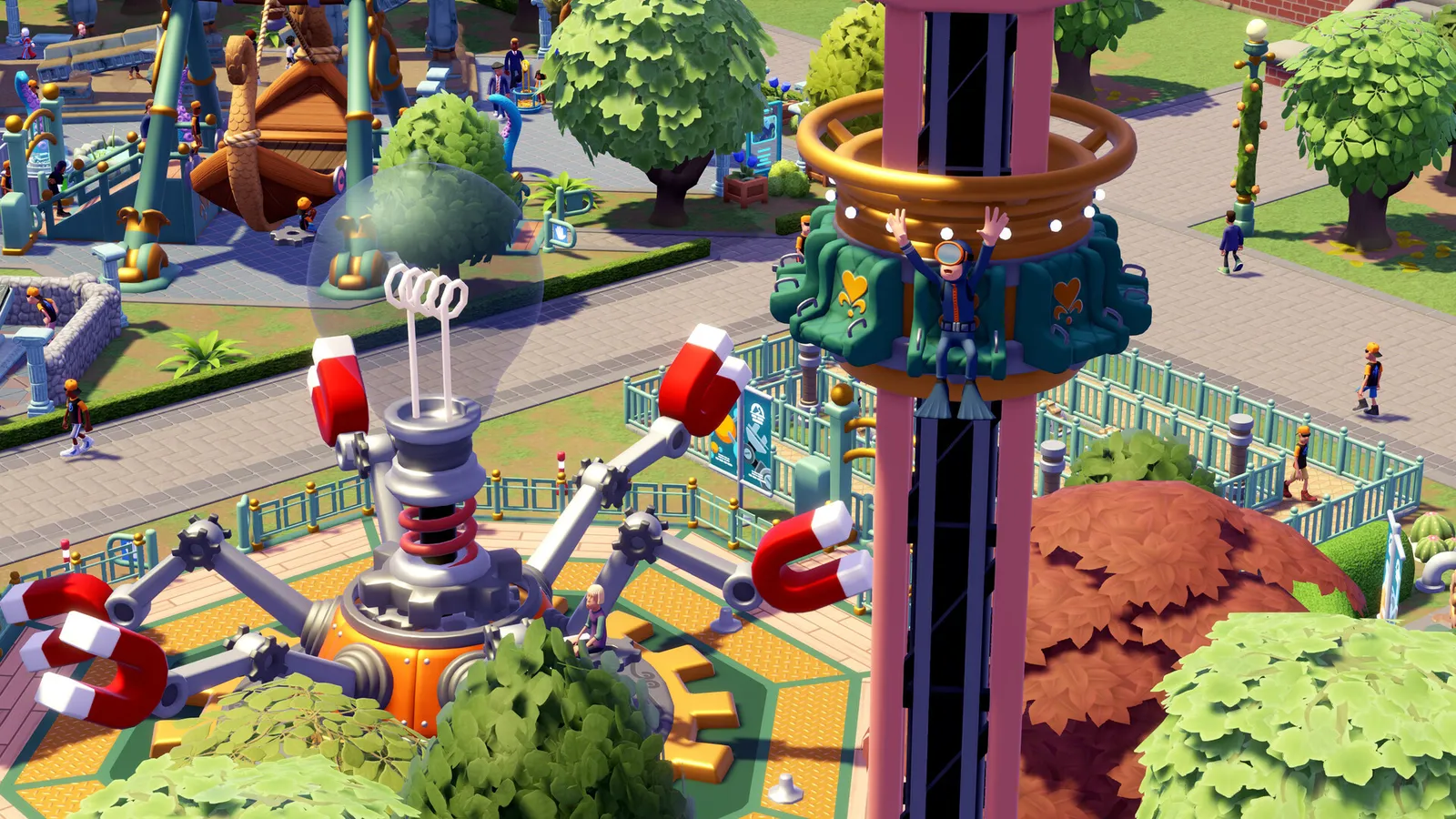 Funfair themed exhibit screenshot from Two Point Museum Rides and Relics DLC