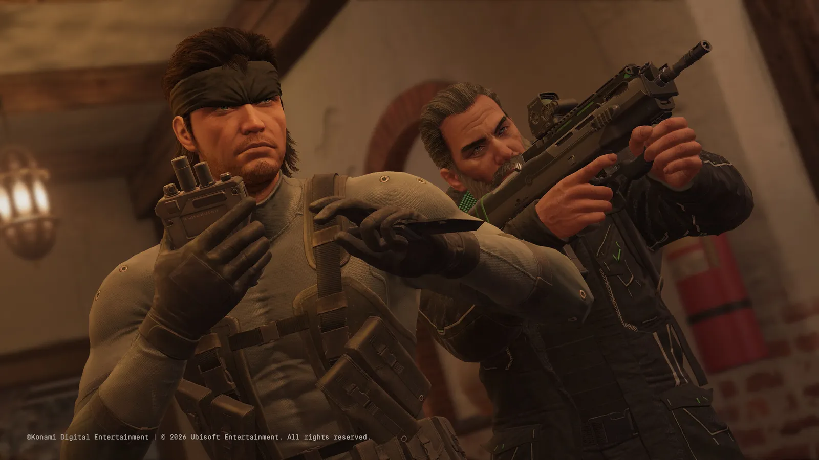 Rainbow Six Siege screenshot showing operators in a tactical breach scenario