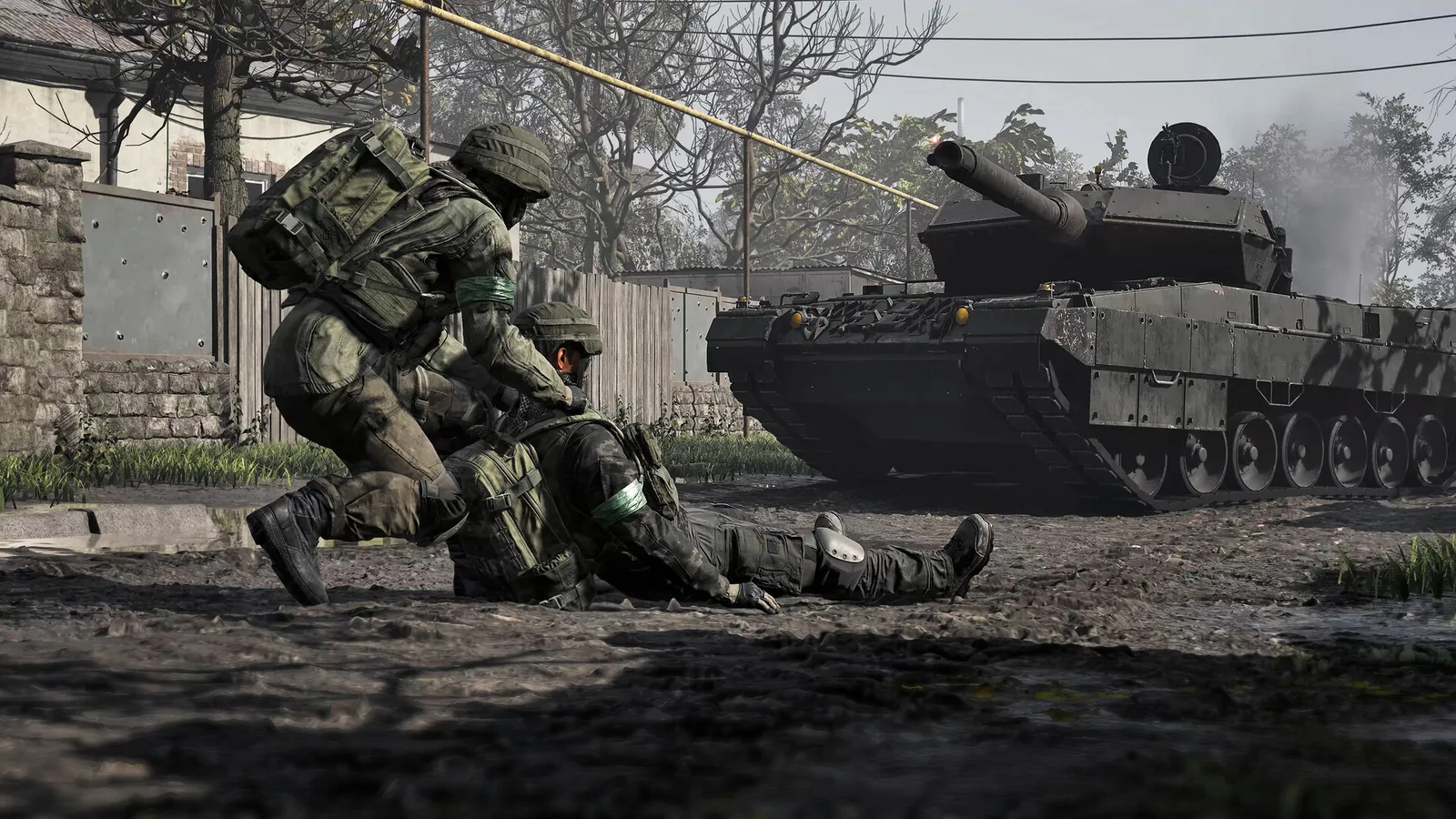 WARDOGS squad of players moving together across the battlefield