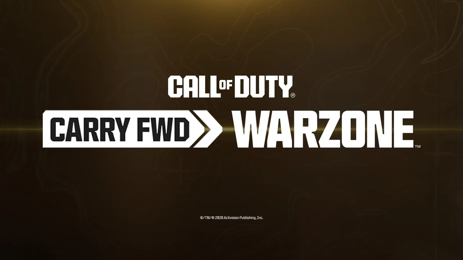 Official Call of Duty graphic for Warzone Carry Forward covering Operators, weapons, skins, blueprints and camos since Modern Warfare II