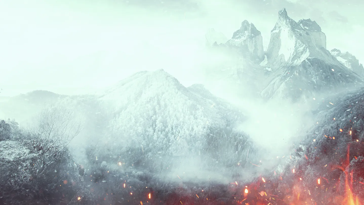 Witcher 3: Wild Hunt key art showing Geralt of Rivia facing the Wild Hunt in a moody mountain landscape