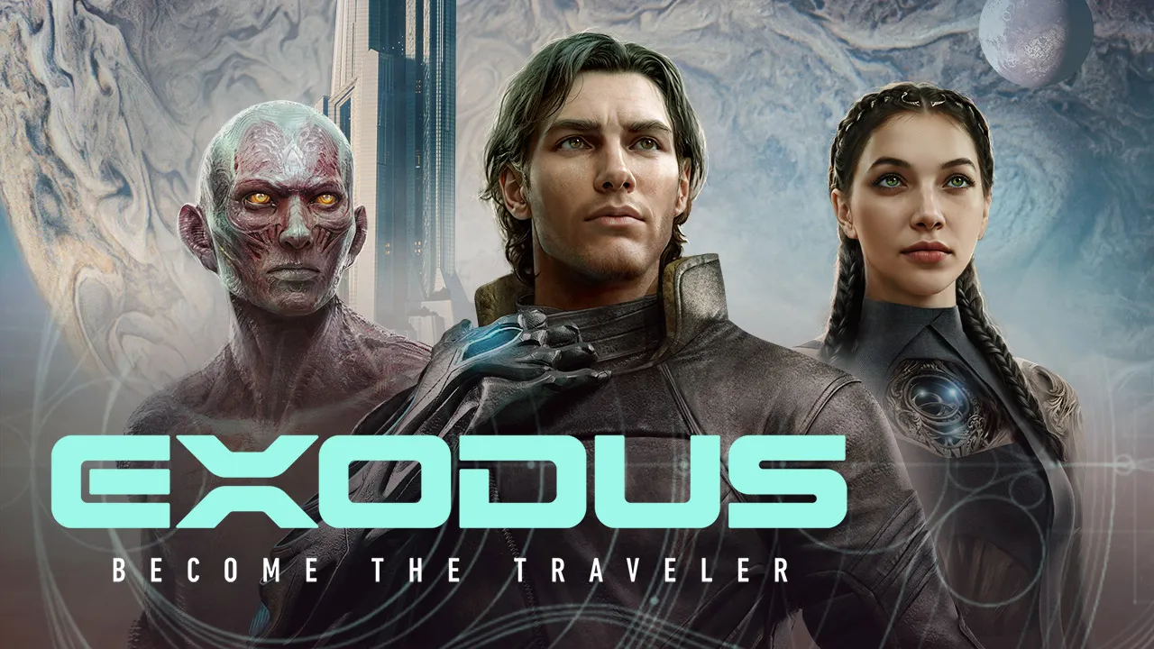 Official key art for Exodus, the sci-fi RPG being developed by Archetype Entertainment under Wizards of the Coast.
