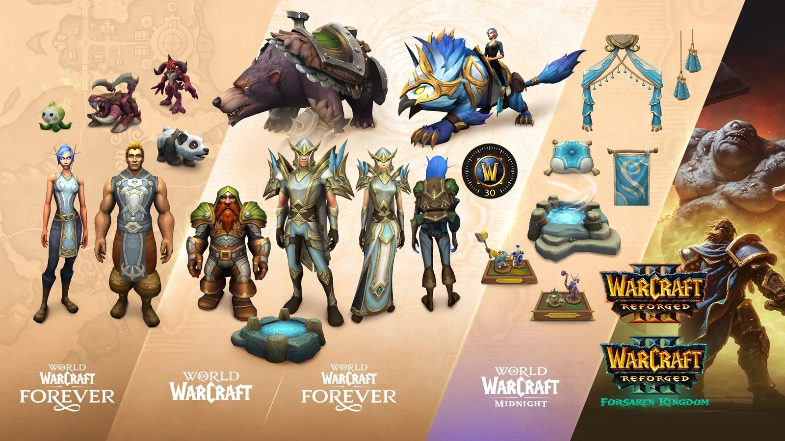 Screenshot from the Warcraft 3 Reforged Forsaken Kingdom campaign bridging into World of Warcraft Forever