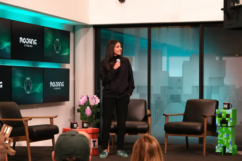 Asha Sharma speaking to employees during the August 2026 Xbox town hall