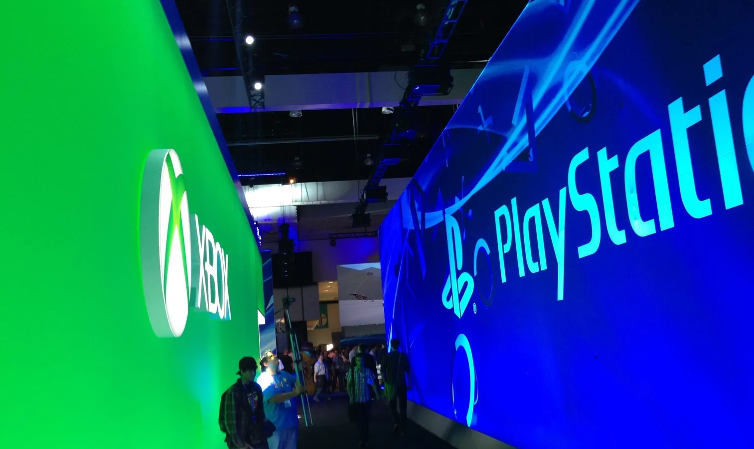 Xbox Games Showcase stage setup with green lighting and Xbox logo